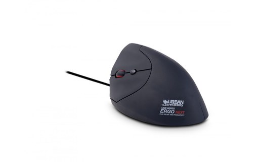 Souris Urban Factory ERGO Next - Noire - Pour gaucher, Ergonomique
