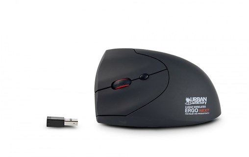 Souris sans fil Urban Factory ERGO Next - Noire - Pour gaucher, Ergonomique