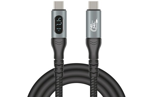 Câble Delock USB-C vers USB-C 240 W 40 Gbit/s - 1 m - Noir