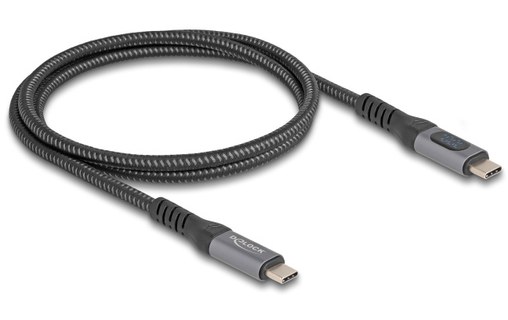 Câble Delock USB-C vers USB-C 240 W 40 Gbit/s - 1 m - Noir