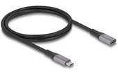 Rallonge Delock USB-C vers USB-C femelle 240 W 40 Gbit/s - 1 m - Gris