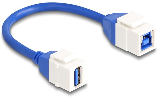 Câble Delock USB-A femelle vers USB-B femelle 5 Gbit/s - 20 cm - Blanc