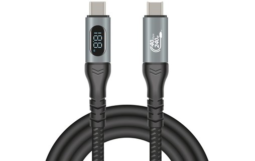 Câble Delock USB-C vers USB-C 240 W 40 Gbit/s - 1 m - Noir