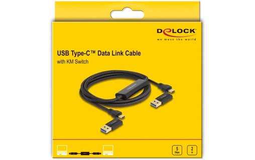 Câble Delock USB-C vers USB-C 5 Gbit/s - 2 m - Noir