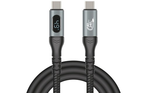 Câble Delock USB-C vers USB-C 240 W 40 Gbit/s - 1 m - Noir