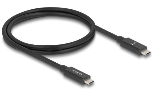 Câble Delock USB-C vers USB-C 240 W 80 Gbit/s - 1 m - Noir