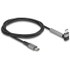 Câble Delock USB-C vers USB-C coudé 60 W USB 2.0 - 1,5 m - Gris