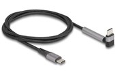Câble Delock USB-C vers USB-C coudé 60 W USB 2.0 - 1,5 m - Gris