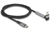 Câble Delock USB-C vers USB-C coudé 60 W USB 2.0 - 1,5 m - Gris