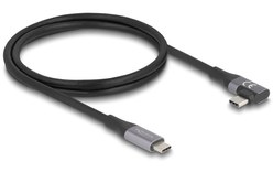 Câble Delock USB-C vers USB-C coudé 240 W 40 Gbit/s - 1 m - Noir