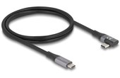 Câble Delock USB-C vers USB-C coudé 240 W 40 Gbit/s - 1 m - Noir