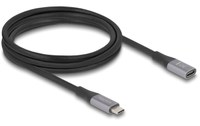 Rallonge Delock USB-C vers USB-C femelle 240 W 40 Gbit/s - 2 m - Gris