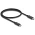 Câble Delock USB-C vers USB-C 240 W 80 Gbit/s - 50 cm - Noir