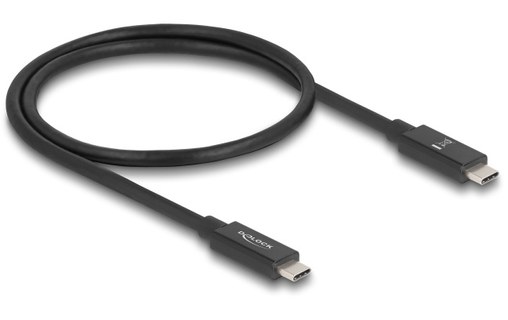 Câble Delock USB-C vers USB-C 240 W 80 Gbit/s - 50 cm - Noir