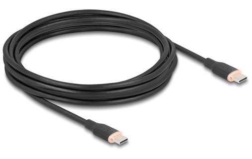 Câble Delock USB-C vers USB-C 60 W USB 2.0 - 4 m - Noir
