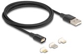 Câble Delock USB-A vers USB-C / Lightning / micro-USB-B - 1 m - Noir