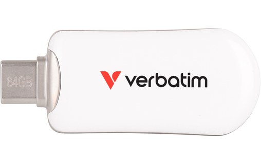 Clé USB-C Verbatim Plectra 64 Go - Blanc - USB 3.2
