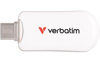 Clé USB-C Verbatim Plectra 64 Go - Blanc - USB 3.2