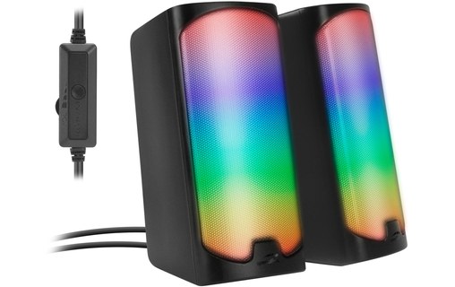 Enceinte PC Speedlink Tonos RGB, Noire - Bluetooth