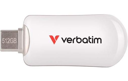 Clé USB-C Verbatim Plectra 512 Go - Blanc - USB 3.2