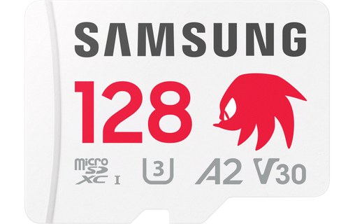 Carte microSDXC Samsung PRO Plus Sonic The Hedgehog 128 Go avec adaptateur SD