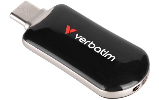 Clé USB-C Verbatim Plectra 256 Go - Noir - USB 3.2