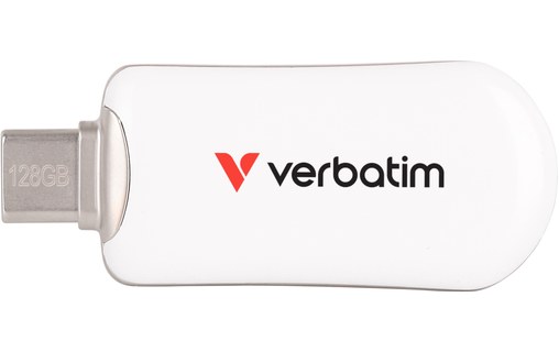 Clé USB-C Verbatim Plectra 128 Go - Blanc - USB 3.2