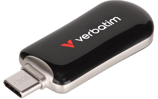 Clé USB-C Verbatim Plectra 128 Go - Noir - USB 3.2