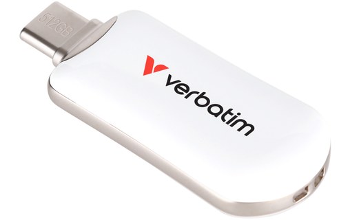 Clé USB-C Verbatim Plectra 512 Go - Blanc - USB 3.2