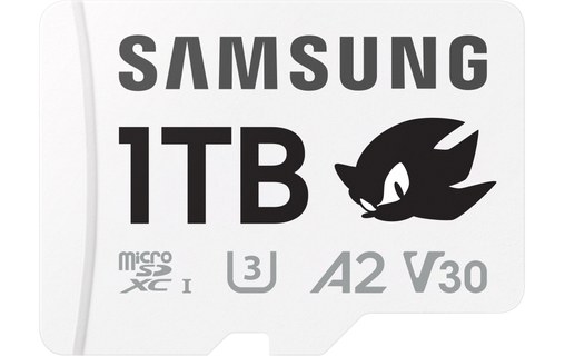 Carte microSDXC Samsung PRO Plus Sonic The Hedgehog 1 To avec adaptateur SD