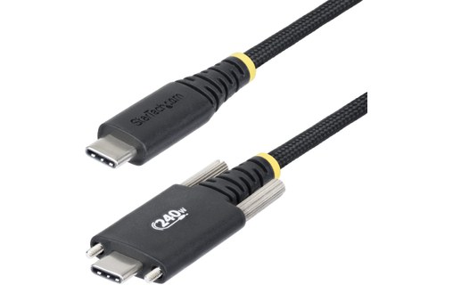 Câble StarTech USB-C vers USB-C verrouillable 240 W USB 2.0 - 2 m - Noir