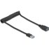Rallonge Delock USB-A vers USB-A femelle 5 Gbit/s - 60 cm - Noir