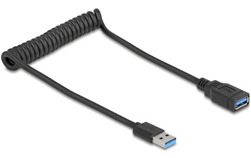 Rallonge Delock USB-A vers USB-A femelle 5 Gbit/s - 60 cm - Noir