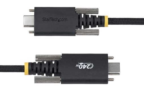Câble StarTech USB-C vers USB-C verrouillable 240 W USB 2.0 - 2 m - Noir