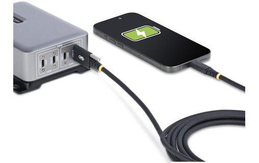 Câble StarTech USB-C vers USB-C verrouillable 240 W USB 2.0 - 2 m - Noir