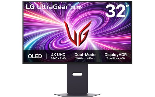 Écran Gaming 32" LG 32GX870A-B - 4K OLED 480 Hz