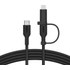 Câble Belkin USB-C vers USB-C / Lightning 60 W USB 2.0 - 1,5 m - Noir