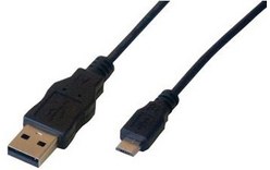 Câble MCL USB-A vers micro-USB-B - 2 m - Noir