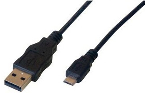 Câble MCL USB-A vers micro-USB-B - 2 m - Noir