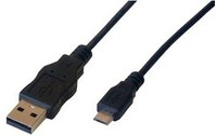 Câble MCL USB-A vers micro-USB-B - 2 m - Noir