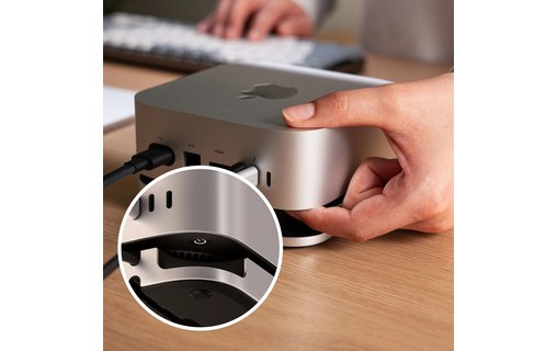Station d'accueil Satechi USB-C pour Mac mini M4 avec emplacement SSD M.2 NVMe