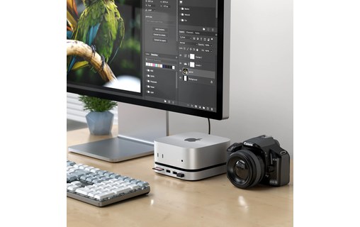 Station d'accueil Satechi USB-C pour Mac mini M4 avec emplacement SSD M.2 NVMe