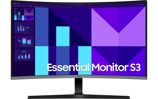 Écran Incurvé 32" Samsung Essential Monitor S3 S39GD - avec haut-parleurs