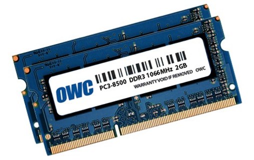 Mémoire RAM OWC 4 Go (2 x 2 Go) DDR3 SO-DIMM 1066 MHz - OWC8566DDR3S4GP