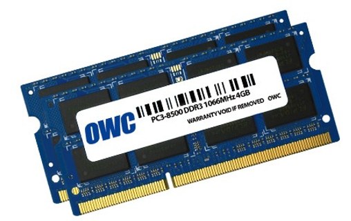 Mémoire RAM OWC 8 Go (2 x 4 Go) DDR3 SO-DIMM 1066 MHz - OWC8566DDR3S8GP