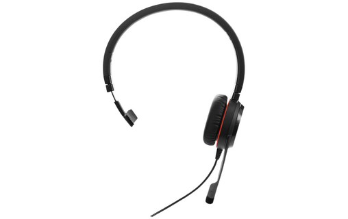 Micro-casque Jabra Evolve 30 II UC Mono, Noir - USB