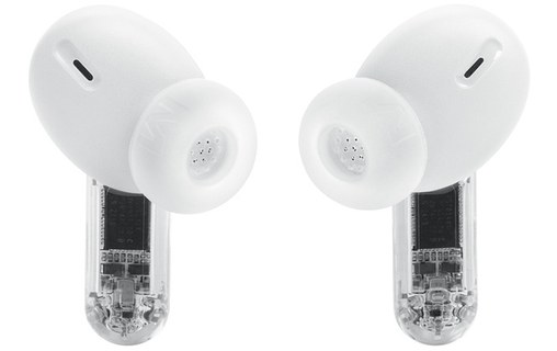 Écouteurs sans fil JBL Tune Beam 2 Ghost Edition, Blanc - Bluetooth