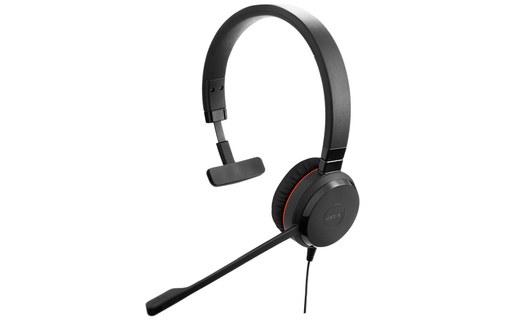 Micro-casque Jabra Evolve 30 II UC Mono, Noir - USB