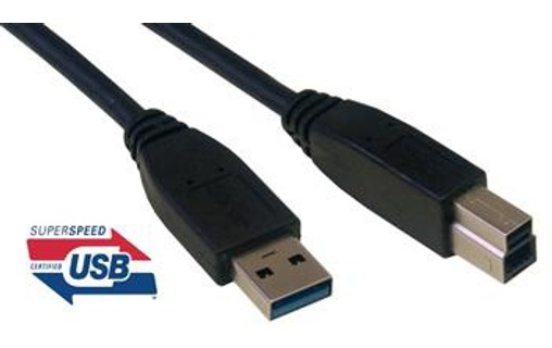 Câble MCL USB-A vers USB-B - 1 m - Noir