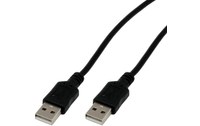 Câble MCL USB-A vers USB-A USB 2.0 - 5 m - Noir